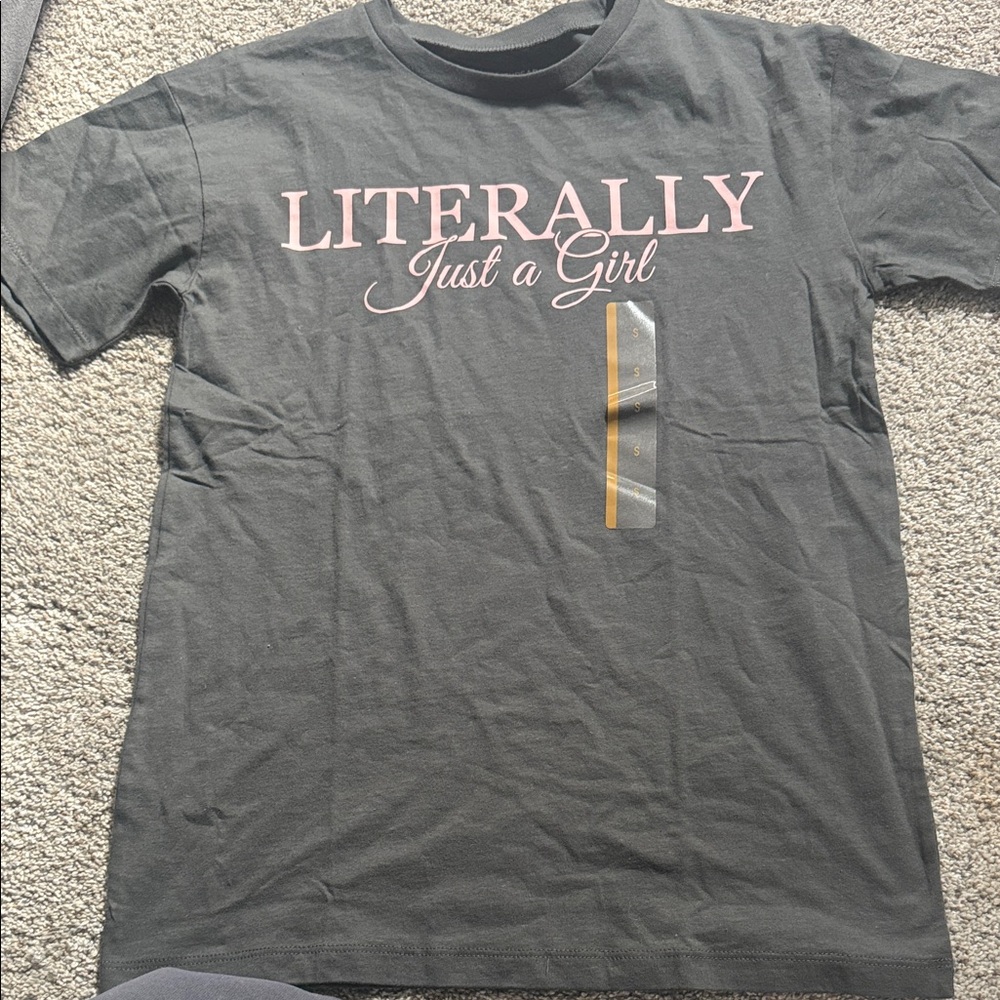 Gray cKids T-Shirt with Pink Print